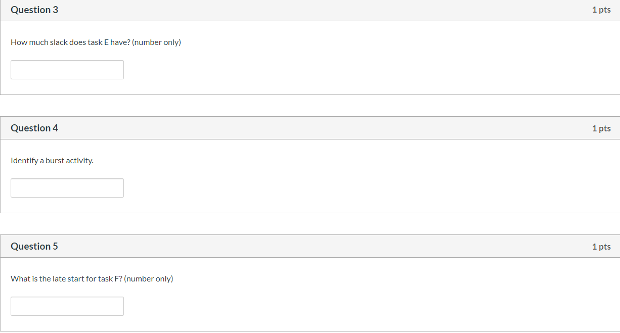 Use the task information in the table to develop