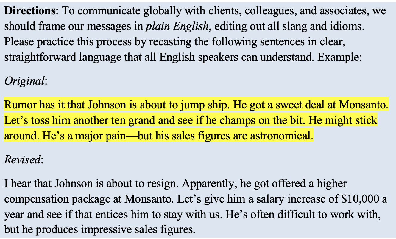 Please answer all Directions: To communicate