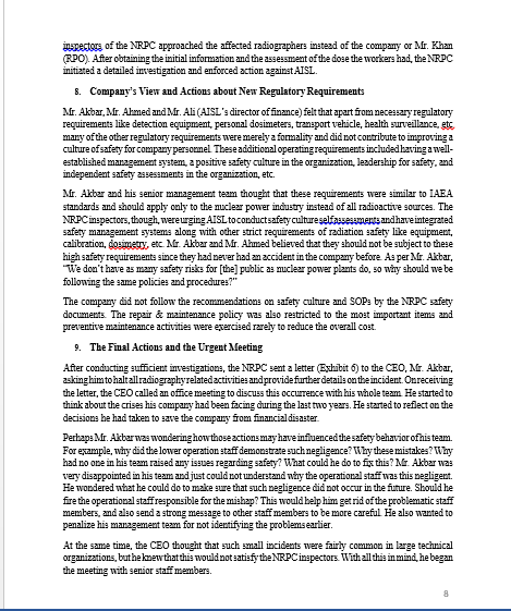 QUESTIONS: 1. What external and internal