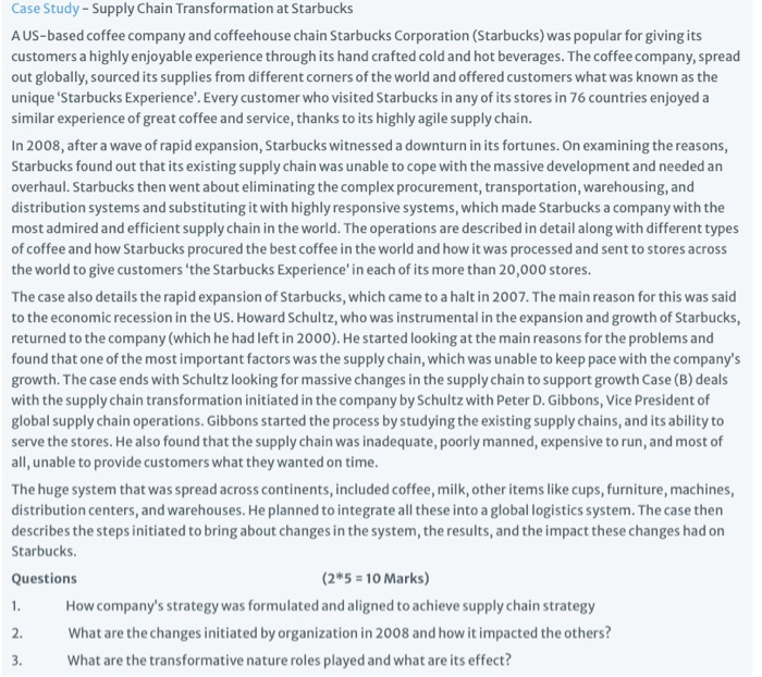 Case Study - Supply Chain Transformation at