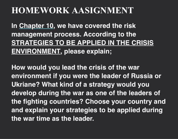 HOMEWORK AASIGNMENT In Chapter 10, we have