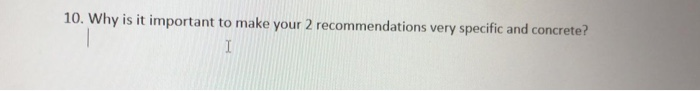 10. Why is it important to make your 2