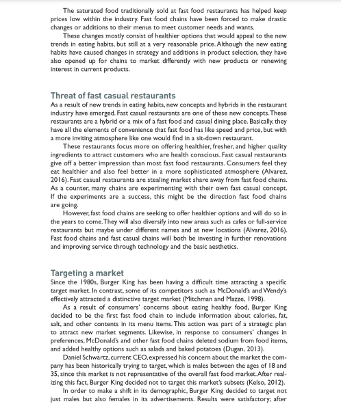 Using the information provided in the case study