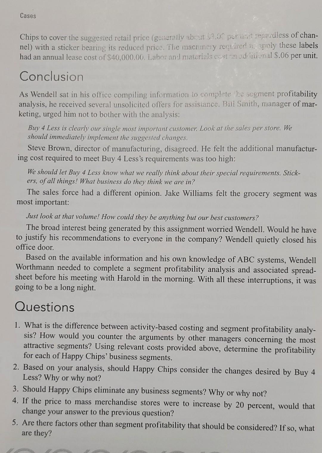 CASE 9 Performance Control at Happy Chips, Inc.