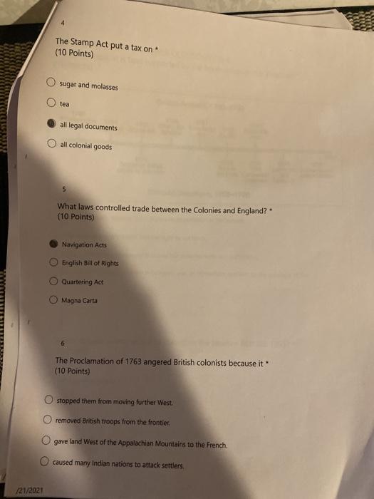 1 Colonists protested against the Quartering Act