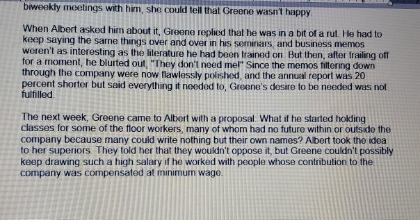 this is one case study and answer 2 questions at