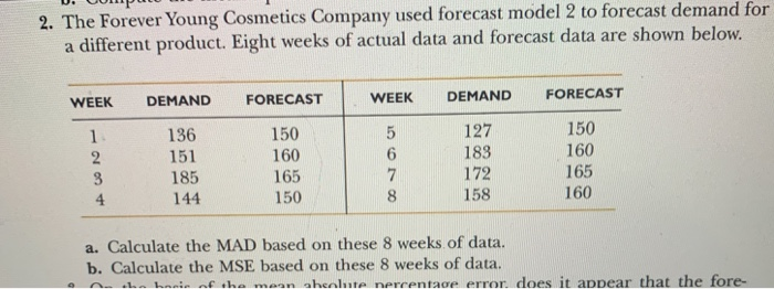 answer with formulas for excel 2. The Forever