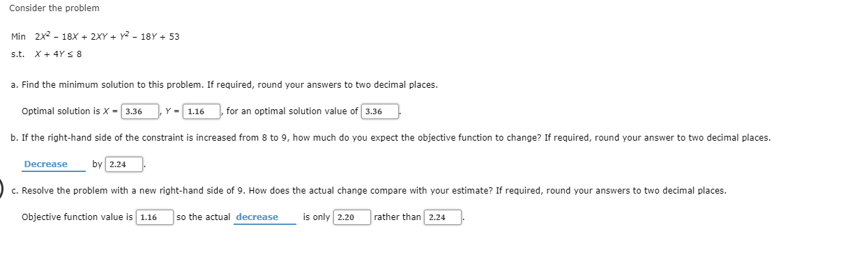 Everything is correct besides the optimal