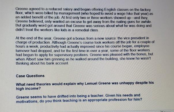 this is one case study and answer 2 questions at