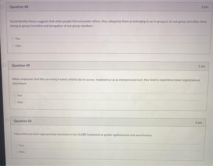 Question 45 3 pts The abilities to quickly