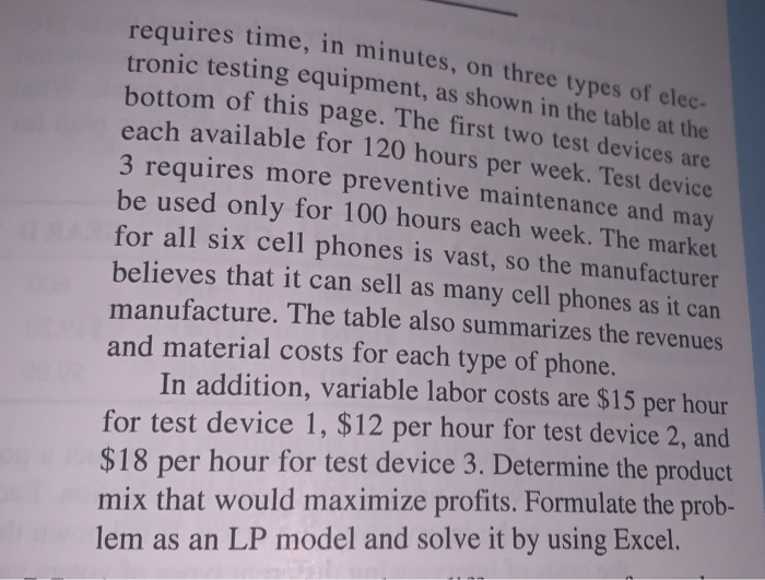 help using spreadsheet 7-6 An electronics