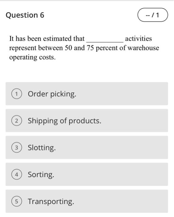 Q 6, answer asap Question 6 It has been estimated