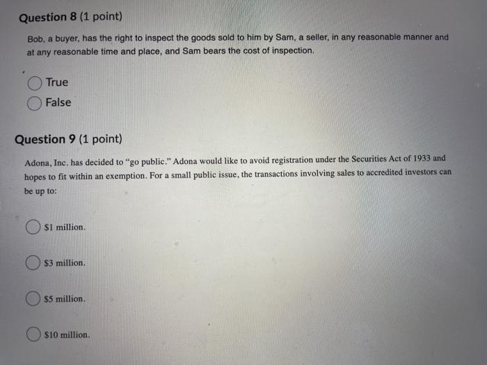 This is Business Law. Please answer all! Question