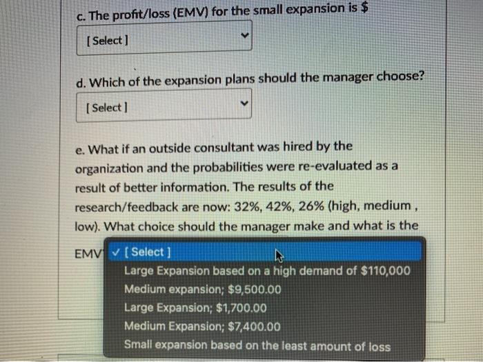 A THROUGH E PLEASE Suppose a distribution center