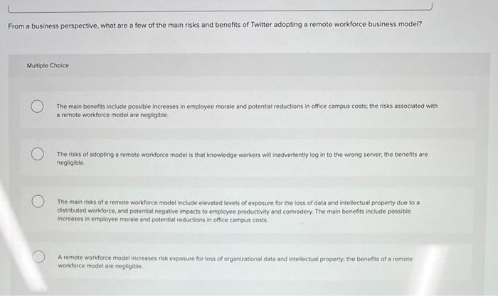 From a business perspective. what are a few of