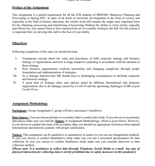 Please do it Correctly Preface of the Assignment