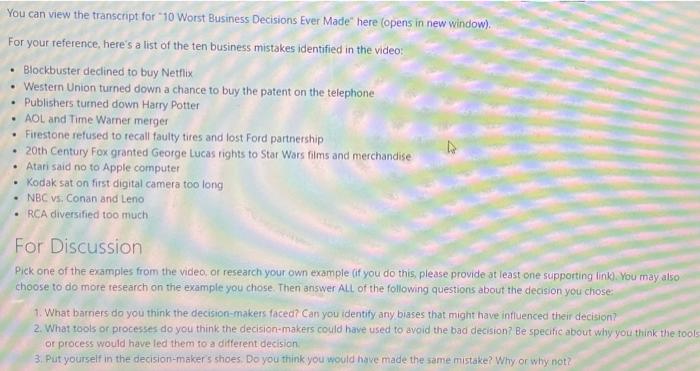 This posting should be a minimum of one short