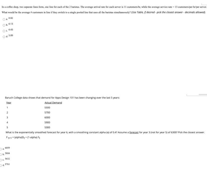 please answer both questions In a coffee shop,