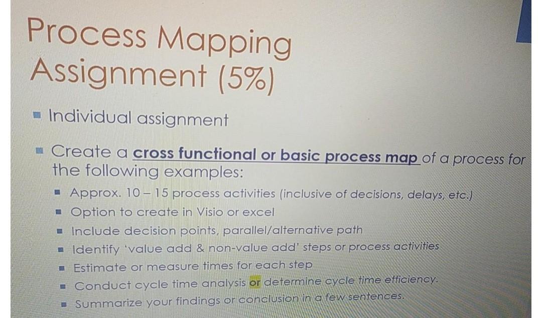 2nd point gap Process Mapping Assignment (5%) -