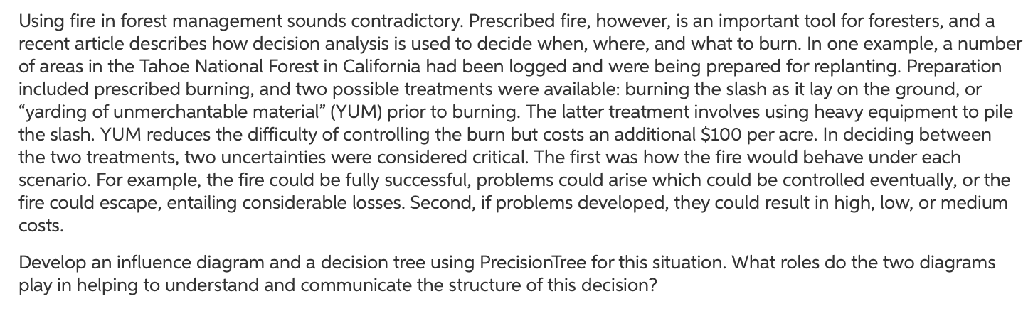 Using fire in forest management sounds