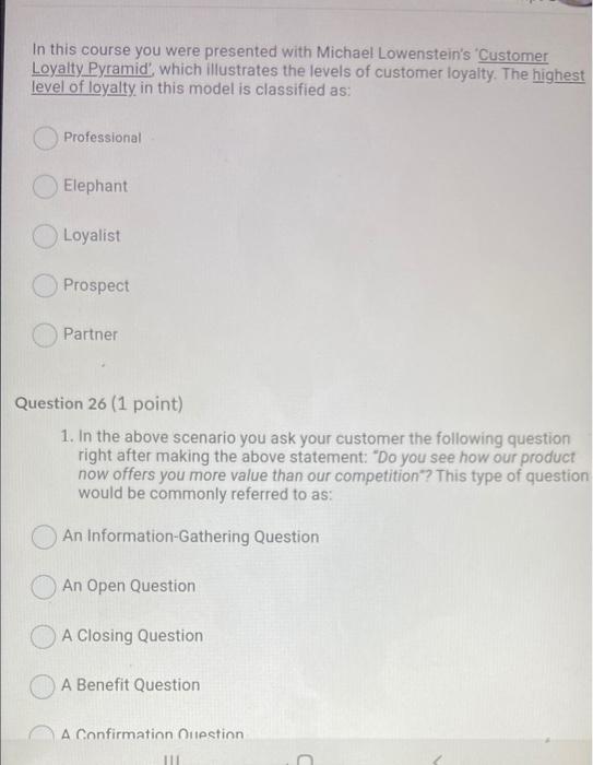 In this course you were presented with Michael