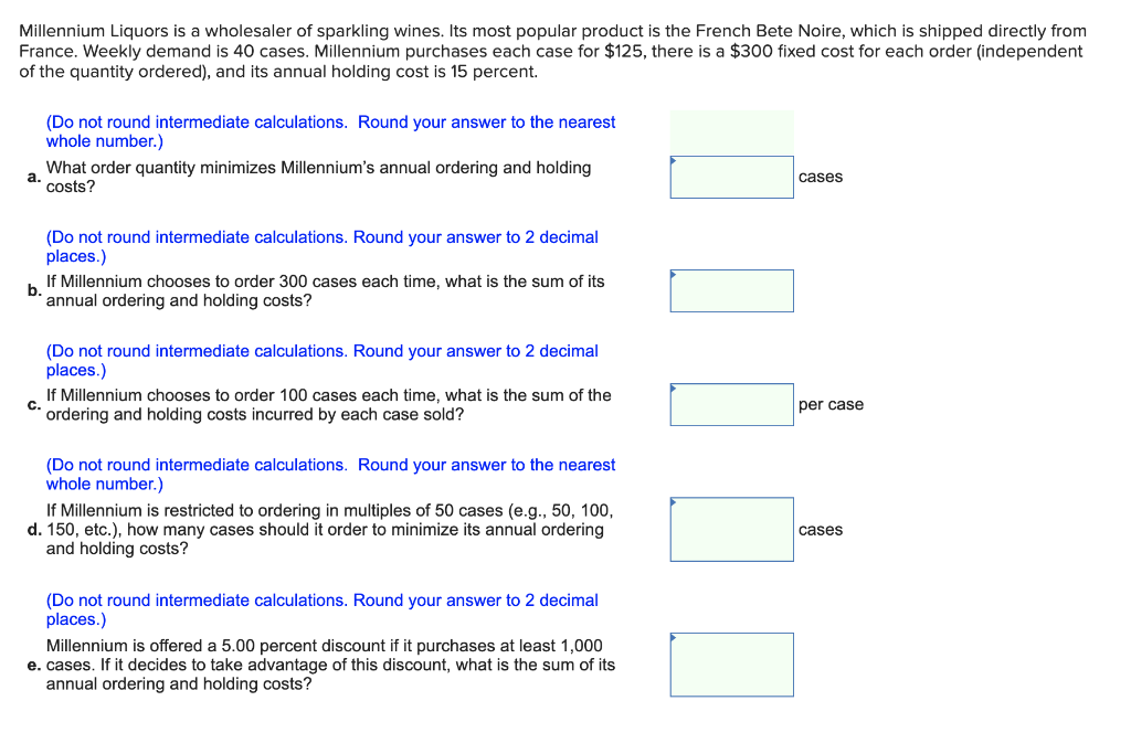 Millennium Liquors is a wholesaler of sparkling