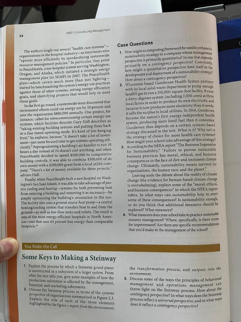 Please help with the case study question two.