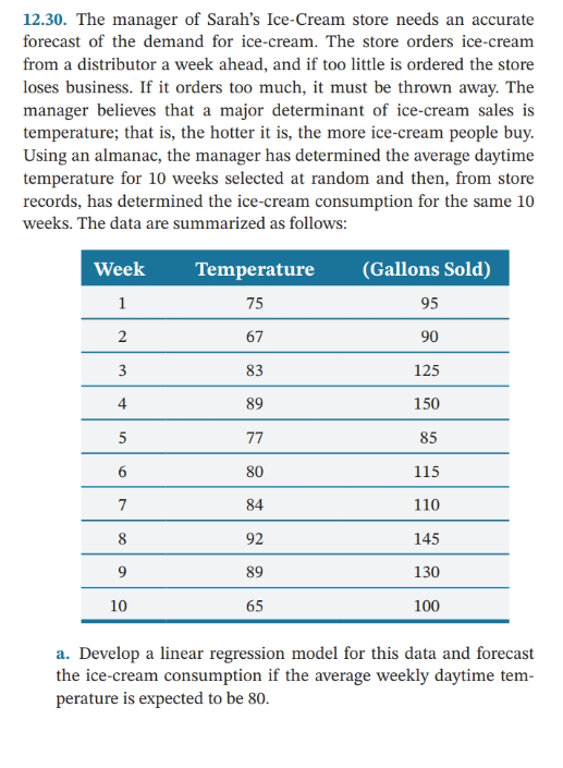 12.30 Chapter 12 - problem 30 abc - using Excel -