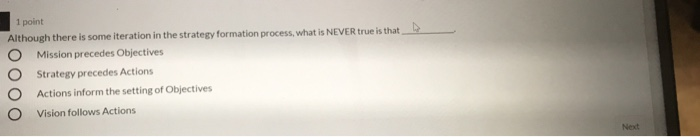 1 point Although there is some iteration in the