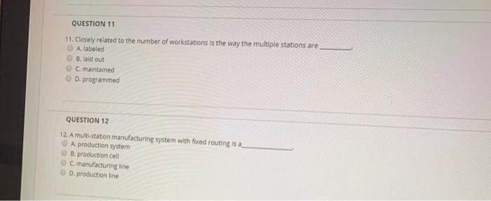 QUESTION 9 09. In the work units always flow