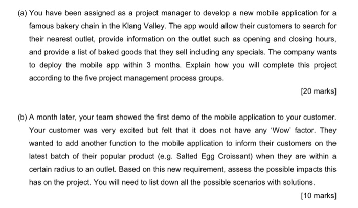 answer question b (a) You have been assigned as a