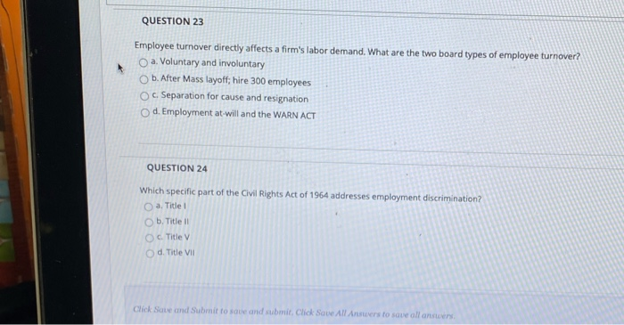 QUESTION 29 When the demand for labor exceeds the