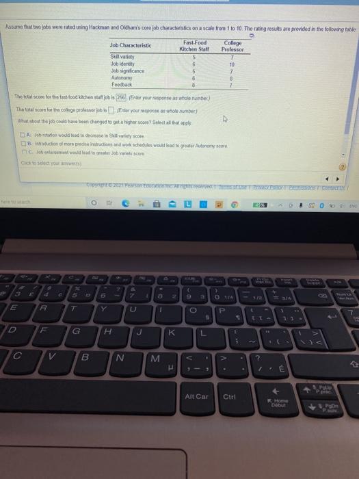 Assume that twojors were rated using Hackman and