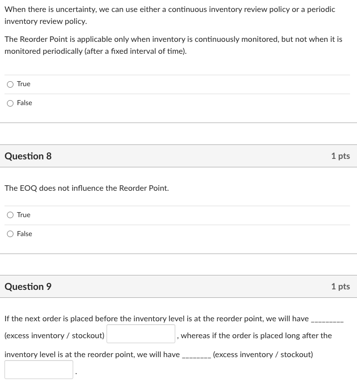 When there is uncertainty, we can use either a