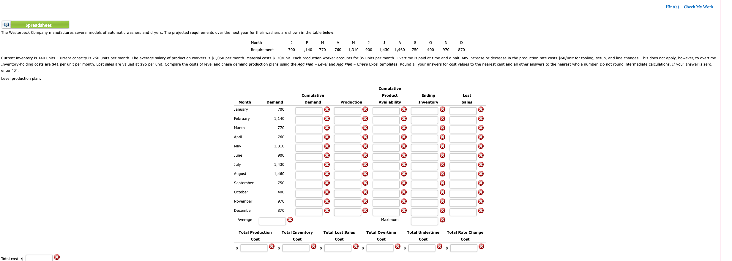 this is all one question! Hint(s) Check My Work