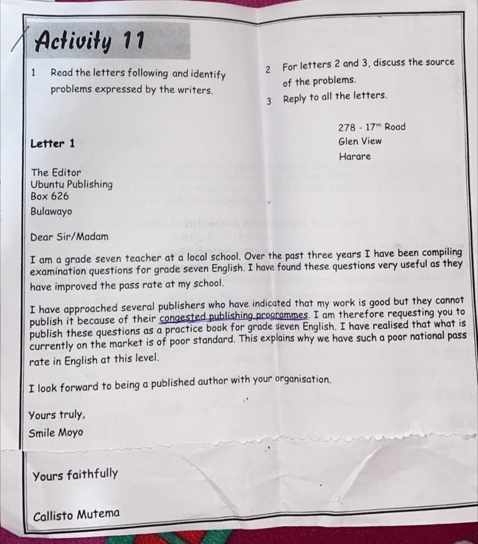 Read the letter carefully and answer with a reply