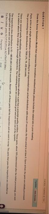 WORDS WORD QUESTION Dwww the Arena Simulation