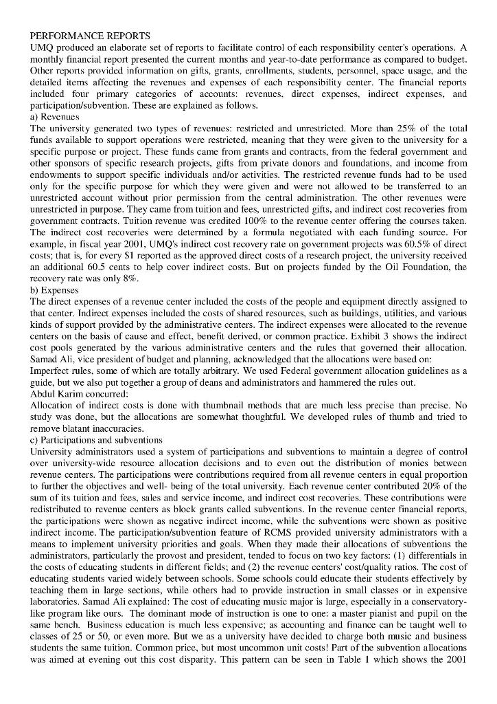 THE FINANCIAL MANAGEMENT SYSTEM PRIOR TO RCMS