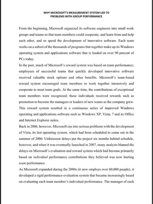 WHY MICROSOFT'S MEASUREMENT SYSTEM LED TO
