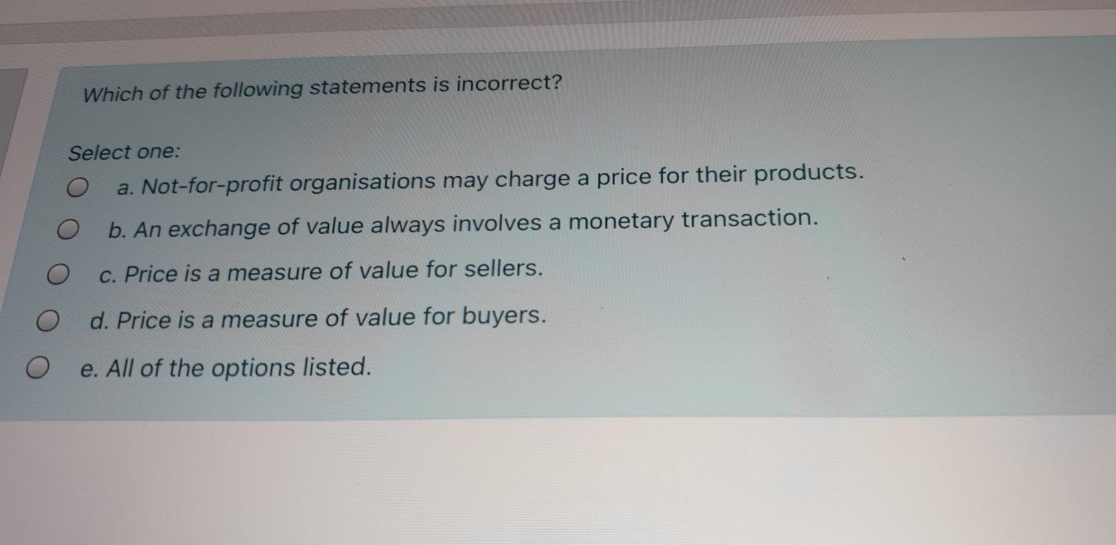 Which of the following statements is incorrect?