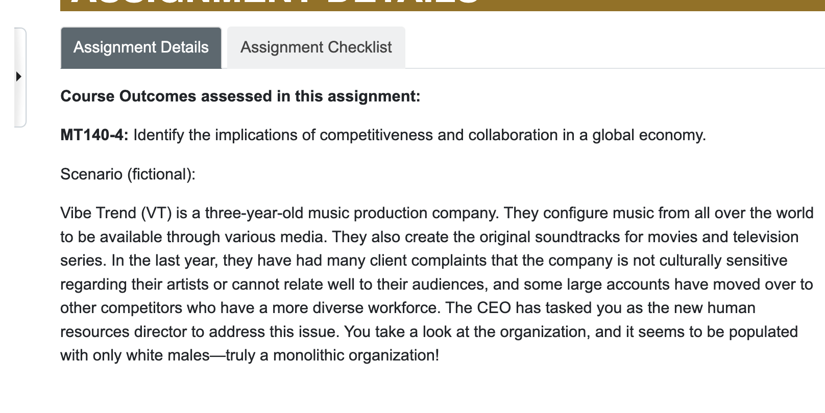 Course Outcomes assessed in this assignment: