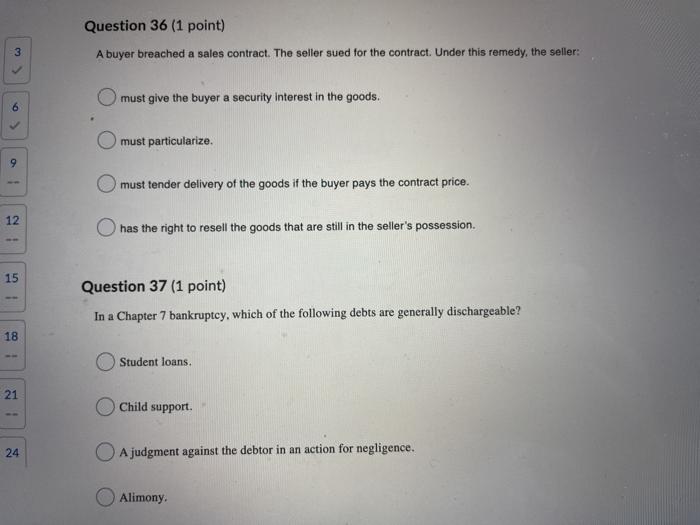 This is Business Law. Please answer all! Question