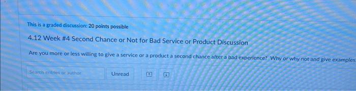 This is a graded discussion: 20 points possible