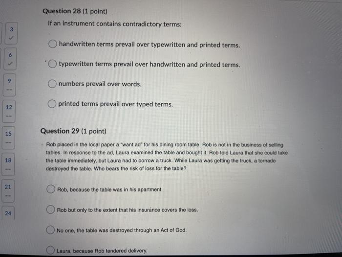This is Business Law. Please answer all! Question