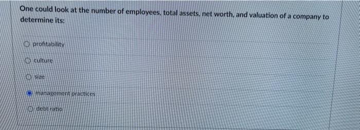 Question 1 1 pts In the management process, if