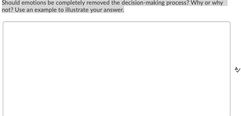 Should emotions be completely removed the