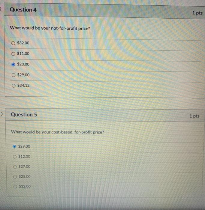 The following information pertains to questions