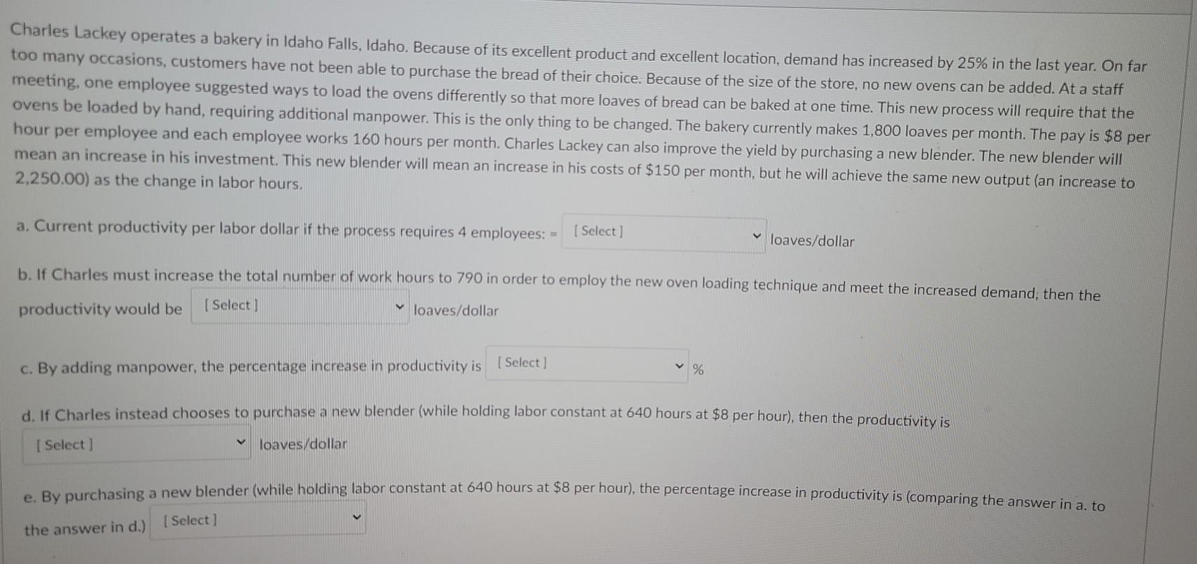 Charles Lackey operates a bakery in Idaho Falls,