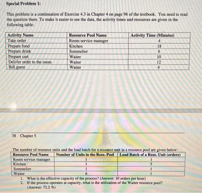 only need help with problem 1 and the answers are