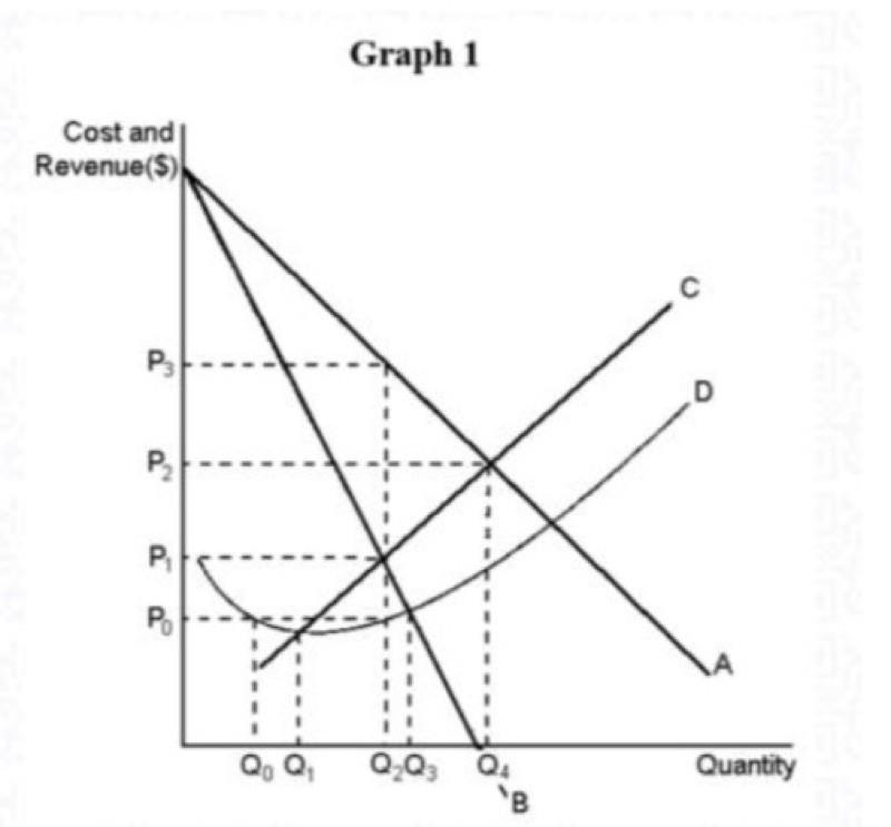 The Graph 1 above shows the cost and revenue